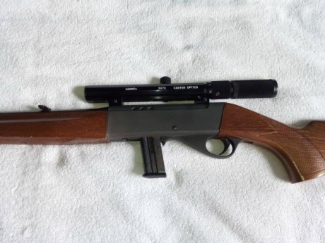 Hola vendo carabina calibre 22 marca anschutz semiautomatica con cargador de 9 cartuchos visor hakko 3x7x 01