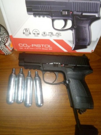 Hola. Busco carabina 5.5 o pistola para enfocar más a precisión. Esta a gastado solo 4  bombonas. Dos 02