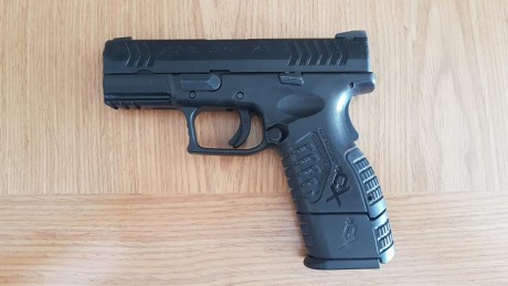  Vendo arma en perfecto estado HS Xdm Springfield 3.8 compact 9mm.
Solo disparada al comprarla. 
Compacta 00