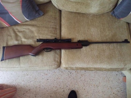 Se vende carabina aire comprimido Gamo Magnum 2000, calibre 5,5, se regala mira Tasco con zoom y funda 02