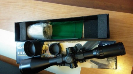 Lo dicho vendo visor Leapers 4-16 x 56, con muy poco uso con monturas Leapers de regalo de tres tornillos, 02
