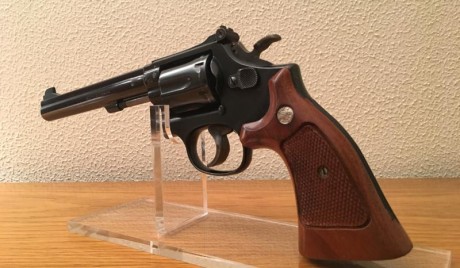 Vendo revolver C/38 SMITH & WESSON 6 pulgadAS, pavonado,  mod. SPECIAL CTG. 
Alza micromètrica regulable 00