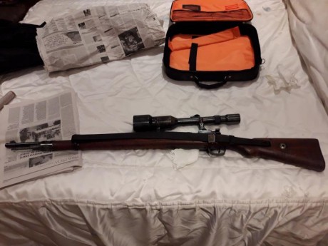 Rifle máuser k98 243 de 1938 en muy buen estado y con todas las piezas originales y con  el mismo número 02