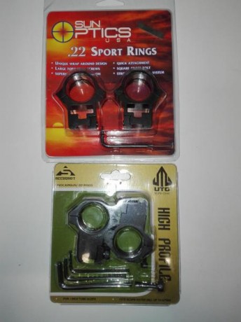 Vendo Dos Juegos de Anillas compradas por error, A ESTRENAR.
- SUN OPTICS SM756
- UTG LEAPERS RGPM-25 01