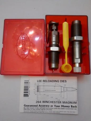 Vendido dies .264 Winchester Magnum marca LEE utilizados para recargar 54 cartuchos del 6,5 x 65R recalibrando 01