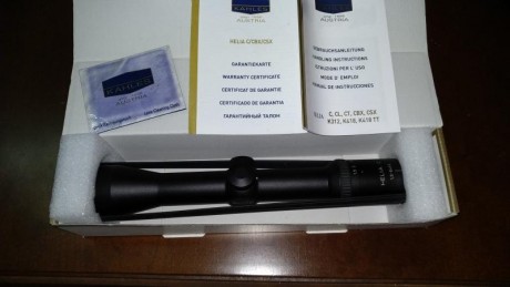 VENDIDO CERRAR GRACIAS
Visor Kahles Helia 1,5-6x42 L (acabado aluminio) de carril,retícula 4a con 25 mts 02