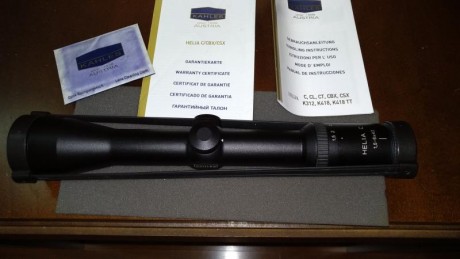 VENDIDO CERRAR GRACIAS
Visor Kahles Helia 1,5-6x42 L (acabado aluminio) de carril,retícula 4a con 25 mts 10