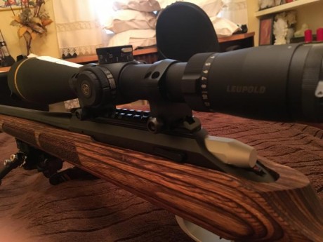 Hola chicos, os presento mi Tikka tx3 6.5x55, al cual le queda poco de origen, Culata laminada, palanca 11