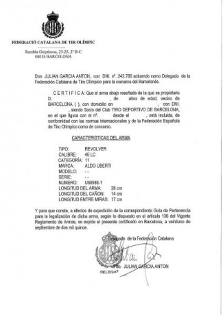 Buenas noches,  alguien me puede decir si podría pasar un revolver Pietta del 45 LC  y un Chiappa del 40