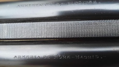 Buenas. Hace poco cayo en mis manos esta escopeta. Es una Arrieta y Cia con la inscripcion en un cañon 12