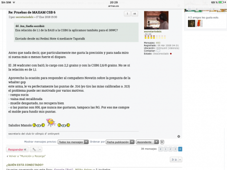 Hola a todos.

He intentado comprar polvora BA-10 para recarga del 38 WC, pero no la he conseguido, la 80