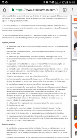 Pregunto cuando entra en vigor el nuevo reglamento de armas he visto cosas positivas y negativas entre 00