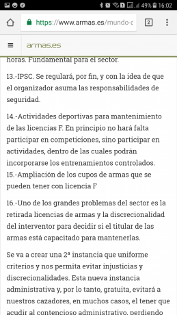 Pregunto cuando entra en vigor el nuevo reglamento de armas he visto cosas positivas y negativas entre 10