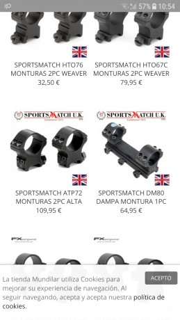 Buenos dias....vendo monturas sports macht von ajuste de elevacion para rail picattiny y weaver 30 mm....Nuevas...sin 01