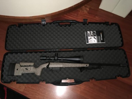 Vendo Bergara B14 HMR 24” calibre 308win con visor Sightron SIII 10-50x60. Rifle nuevo de este año, visor 02