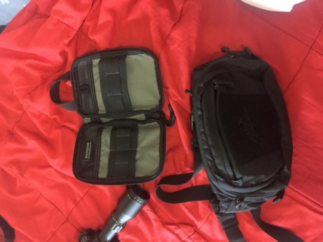 Saco nuevo con etiquetas50€,bolso organizador maxpedition perfecto estado 20€ y riñonera helikon posum 12