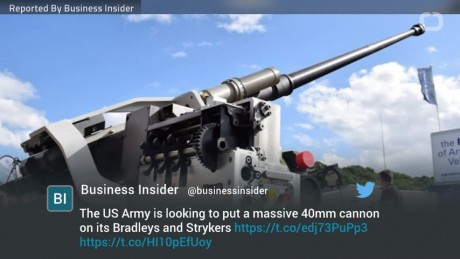 BAE Systems propone el uso generalizado de un cañón de 40 mm
Colocarlo el Bradleys, Strikers o vehículos 00