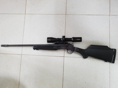 Monotiro Rossi calibre 308 W con visor Burris 1'5 - 6 x 42 y monturas desmontables. Color negro sintético. 02