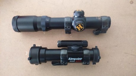 Vendo Remington 7400, en perfecto estado:
Visor: HAKKO 1x4 con tubo de 30
Punto rojo AIMPOINT 5000 xd
Fundas 10