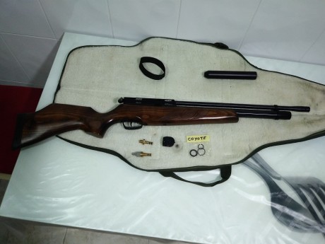 Pues eso , vendo mi gamo coyote con la culata de la buccaneer que me gustaba mas .
Es del calibre 5,5 102