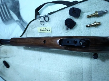 Pues eso , vendo mi gamo coyote con la culata de la buccaneer que me gustaba mas .
Es del calibre 5,5 121