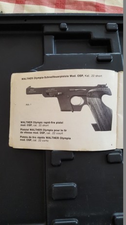 Por retirada del tiro, Vendo pistola WALTHER-GSP - MOD OSP 22 CORTO - 22 LARGO Y 32. Está en perfecto 20