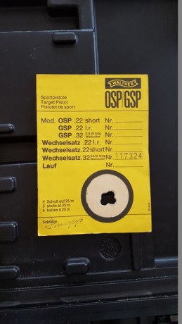 Por retirada del tiro, Vendo pistola WALTHER-GSP - MOD OSP 22 CORTO - 22 LARGO Y 32. Está en perfecto 40