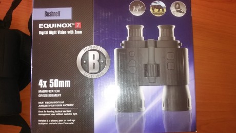 Vendo prismaticos nocturno bushnell equinox 4x50, están prácticamente nuevos, tienen 5 salidas al campo.
350e.
Un 00