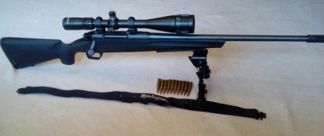 Hola; Vendo o Cambio Rifle Remington 783 Compact con visor Tasco 6-24 x 42 y anillas Warne. Cañón roscado 01