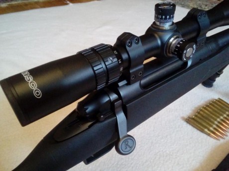 Hola; Vendo o Cambio Rifle Remington 783 Compact con visor Tasco 6-24 x 42 y anillas Warne. Cañón roscado 00