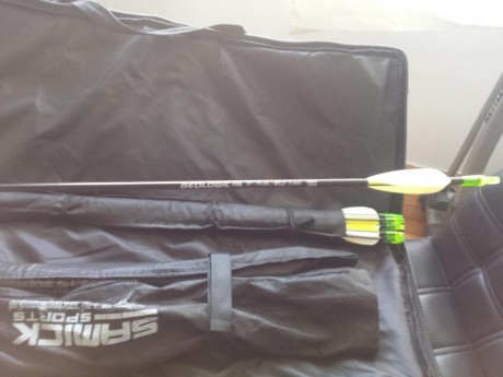 Vendo arco con complementos y 20 flechas de carbono a estrenar.  Sólo se ha montado un par de veces. Sin 30