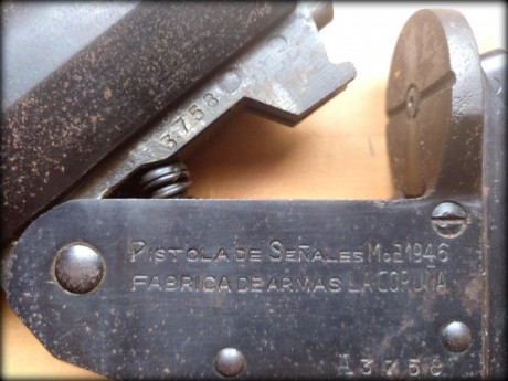 Pistola de señales española Mod 1946
Fábrica de Armas de la Coruña
Nº serie A3758
Precio: 120 euros
Gastos 00