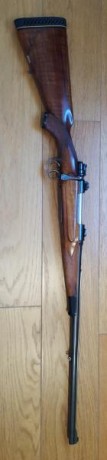 Vendo Rifle de cerrojo Emil Falhmayer 7x64.
Acción M98 pura
Seguro de Aleta.
Cañon acanalado en parte 00