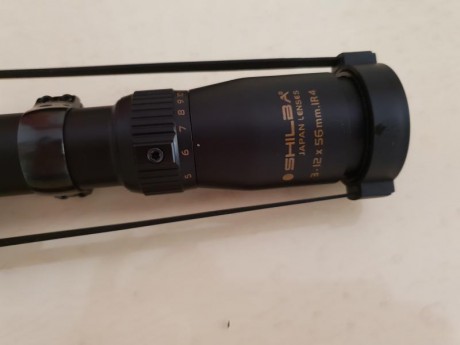 Visor de caza, marca SHILBA, modelo GOLD MEDAR, aumentos 3 a 12 X 56 de campana; reticula iluminada (rojo/verde), 02