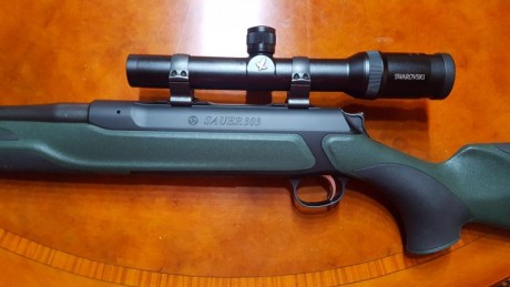 Se vende Sauer s303 xt calibre 30-06..un año de antigüedad.. como nuevo,posibilidad de venta con anillas 00