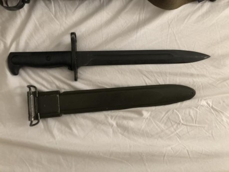 M1 mecaniza perfectamente, bayoneta y correa también originales. Una maravilla. Calibre 30-06. M1, Bayoneta 02