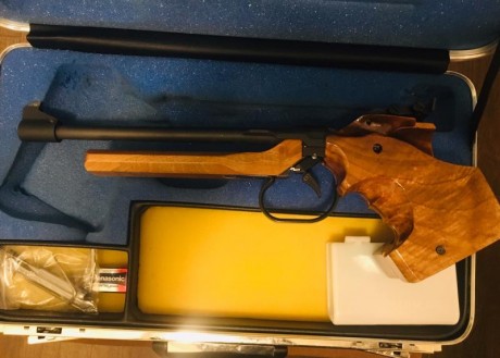  * HAMMERLI MODELO 152 PISTOLA ELECTRONICA . Vendida
400€ .    NUEVO PRECIO 350€  

Calibre 22. 
MONOTIRO. 12