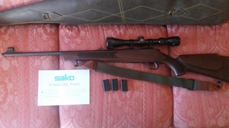 Buenas a todos
Vendo carabina Sako rimfire modelo Hunter en calibre .22 lr.
Perfecta para precisión, cañón 02
