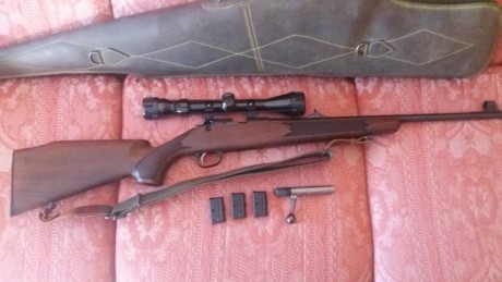 Buenas a todos
Vendo carabina Sako rimfire modelo Hunter en calibre .22 lr.
Perfecta para precisión, cañón 00