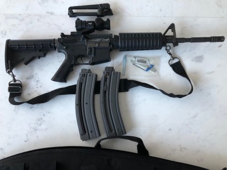 Vendo Colt M4 cal.22 con Walther Point PS22 más dos cargadores cal.22 de 30 cartuchos, correa y funda.

750€

Fernando
639318639 02