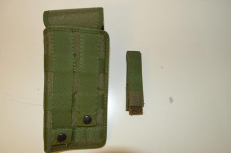 Vendo pistolera VEGA HOLSTER verde MOLLE.
NUEVA.
La solapa se puede desmontar y colocarle una sujeción 01