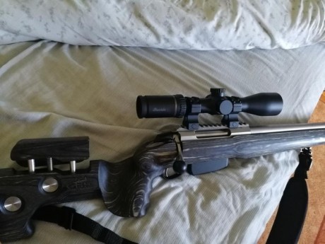 Se vende culata de madera laminada grs sporter varmint para rifles tikka t3x y t3. Con minimo uso. 500 02