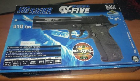 Replica Replica airsoft SIG SAUER X-FIVE P226.
 170€ portes incluidos 
Estado como nueva, poco uso.

Se 02