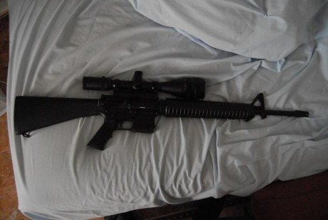 Vendo  AR15 Oberland alemán , calibre .222 Rem. Extrema precisión. Varios cargadores.  Asa de transporte 01