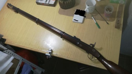 Hola a todos.
Por falta de uso, vendo este estupendo Rifle Enfield 1853 de Armi-Sport Italy, en calibre 02