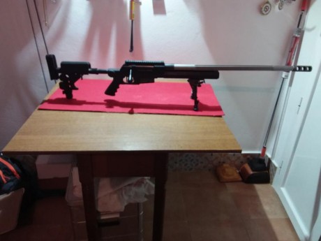 Hola vendo ester rifle de presicion con culata regulable, cañon anacalado  para mejor refrigeracion de 00