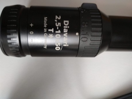 Un amigo me pide anunciar su visor, un Zeiss Diavari 2,5-10x50, estado impoluto sin marcas, arañazos ni 01