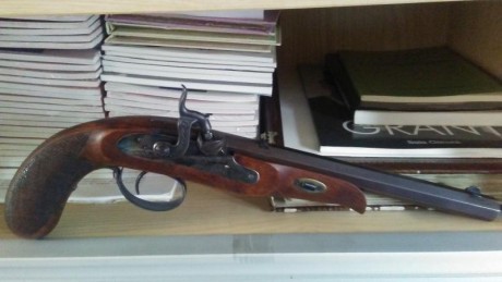 Hola. Vendo dos pistolas de Ardesa en calibre 45. Son una pionner de pistón y una Kentucky de chispa. 10