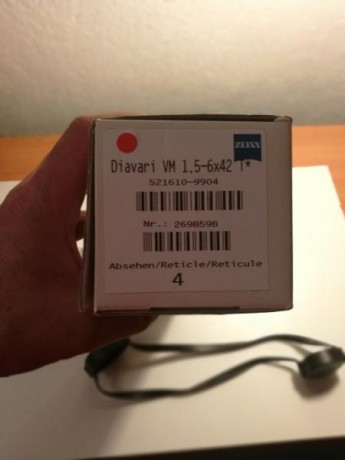 Hola, vendo visor Zeiss de carril, es un Diavari VM 1,5-6X42 T*, tiene los pies EAW Apel originales, tapas 21