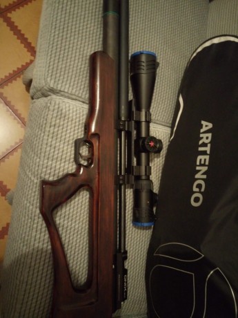 Cambio carabina pcp bull pup 6,35 en perfectas condiciones tal y como se aprecia en las fotos con visor 00